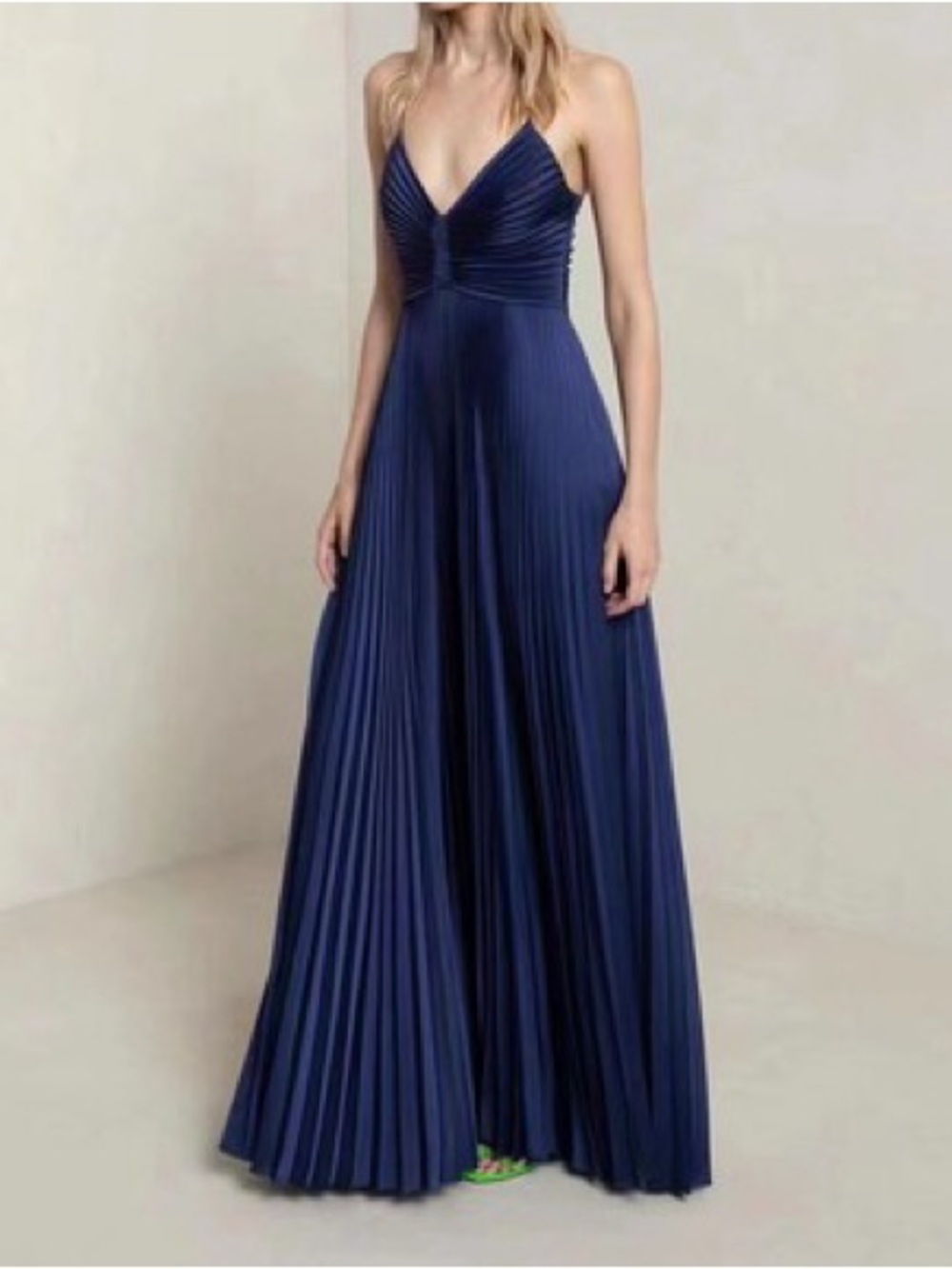 A.L.C. Aries Satin Pleated Dress | size 4